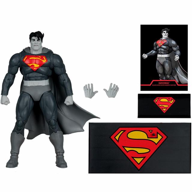 Фигурка DC Multiverse Superman (The Dark Knight Returns) Black & White Accent Edition Gold Label 7in 