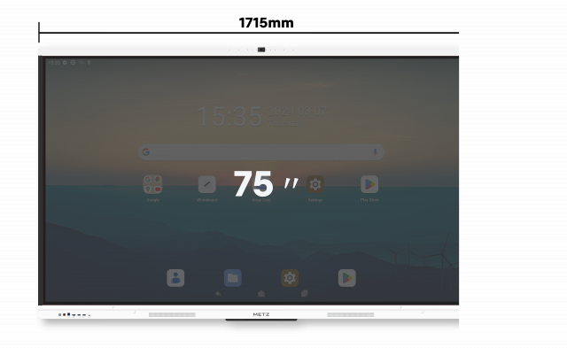 METZ Интерактивен тъч дисплей с вградена камера 75SG1 75" 