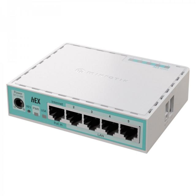 Рутер MikroTik 10/100/1000Mbit, PoE, RAM - 512 MB, USB - А, RouterOS v7, License level 4 