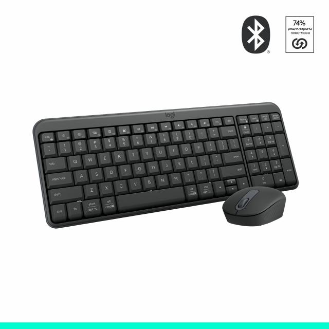 Безжичен комплект Logitech MK250 Graphite - Кирилизирана 