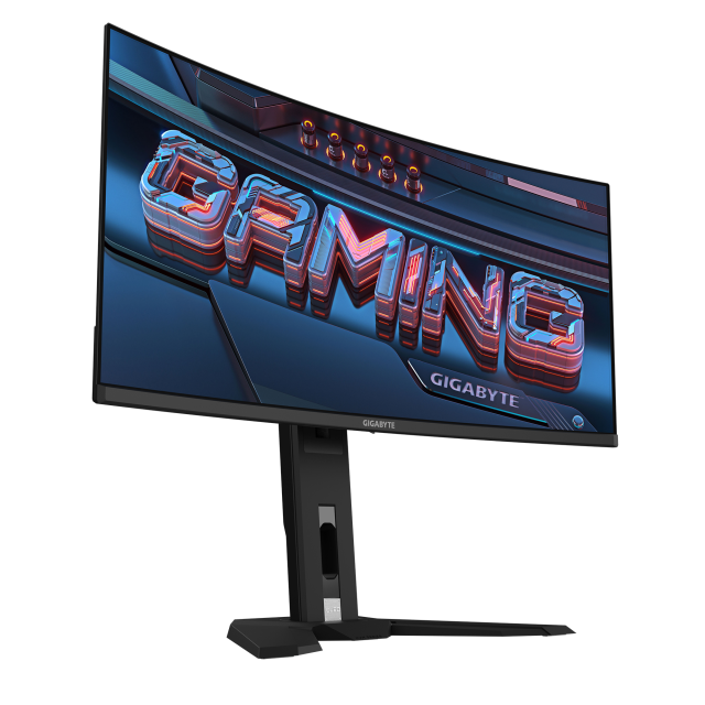 Гейминг монитор GIGABYTE MO34WQC - 34" QD-OLED, WQHD, 175Hz, 0.03ms, Vesa ClearMR 10000, HDR 400, KVM 
