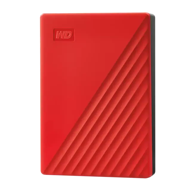 Външен хард диск Western Digital My Passport, 4TB, 2.5" - Червен 