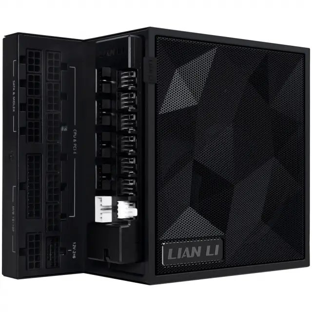 Захранващ блок Lian Li EDGE 1000W 80+ Gold PCIe 5.1, ATX 3.1 - Черно 