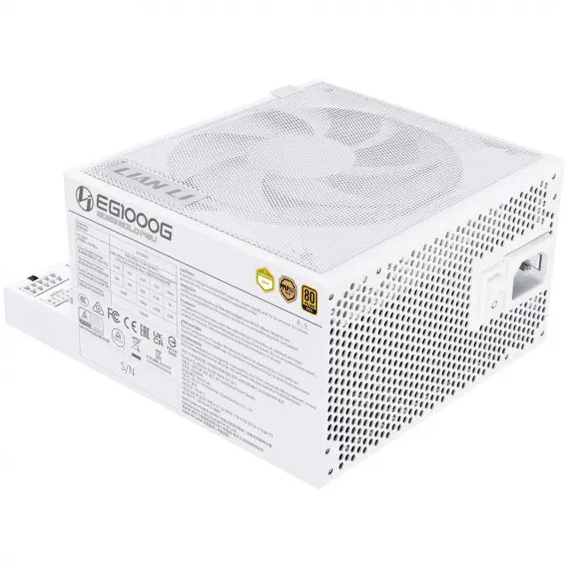 Захранващ блок Lian Li EDGE 1000W 80+ Gold PCIe 5.1, ATX 3.1 - Бяло 