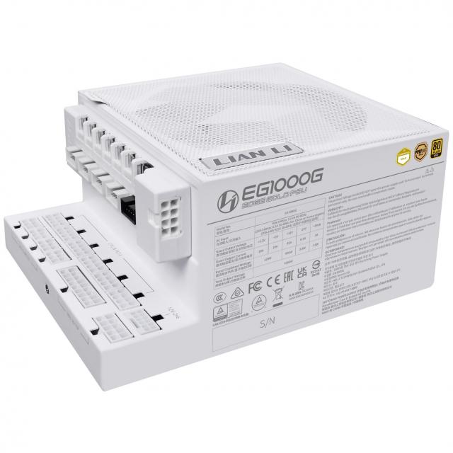 Захранващ блок Lian Li EDGE 1000W 80+ Gold PCIe 5.1, ATX 3.1 - Бяло 