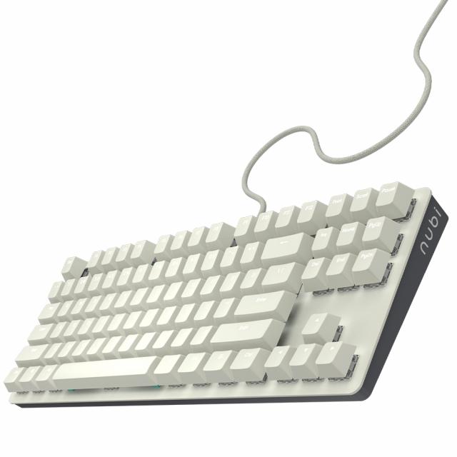 Геймърскa механична клавиатура Nubi NK87 White TKL - G3MS Sapphire V2 Switches, ABS 