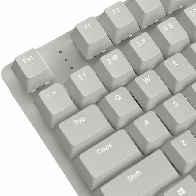 Геймърскa механична клавиатура Nubi NK87 White TKL - G3MS Sapphire V2 Switches, ABS 