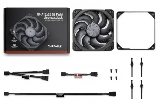 Fan Noctua NF-A12x25 G2 PWM chromax.black, 120mm 