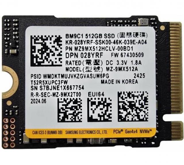 SSD SAMSUNG BM9C1 M.2 Type 2230 512GB PCIe Gen4x4 NVMe, 9MX512HCLV-00BD1 