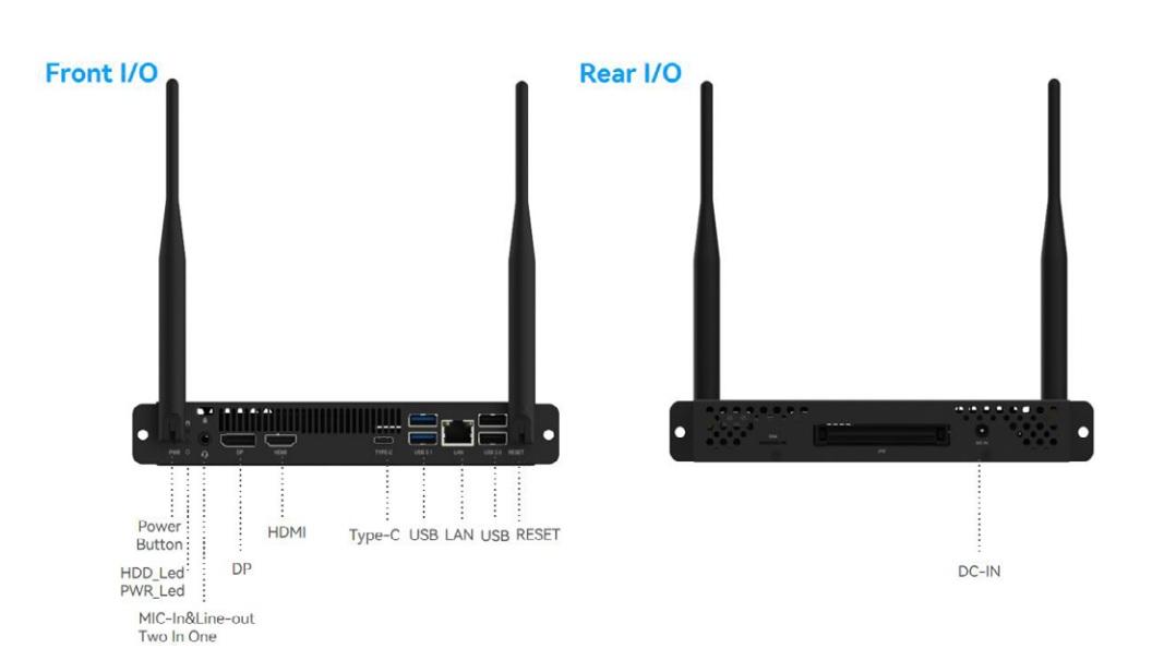 OPS компютър за вгрaждане в интерактивен дисплей TRIUMPH BOARD, I5 - 1235U, 16 GB, 512 GB SSD, Wi-Fi, Win 11 Pro