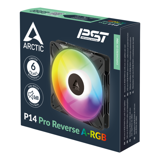 3-Pack Fan ARCTIC P14 Pro Reverse A-RGB 140mm PWM - ACFAN00327A 