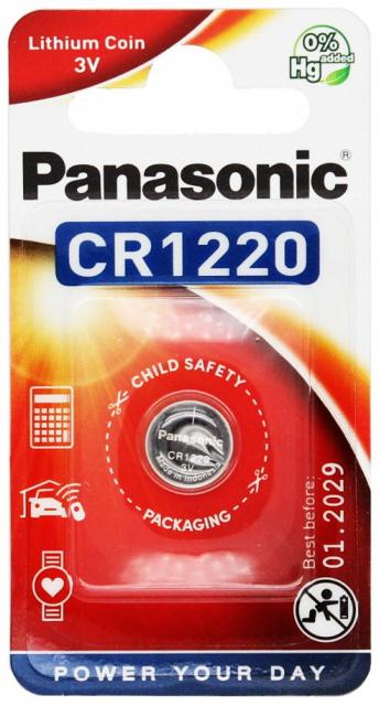 Бутонна батерия литиева PANASONIC  CR1220 3V 