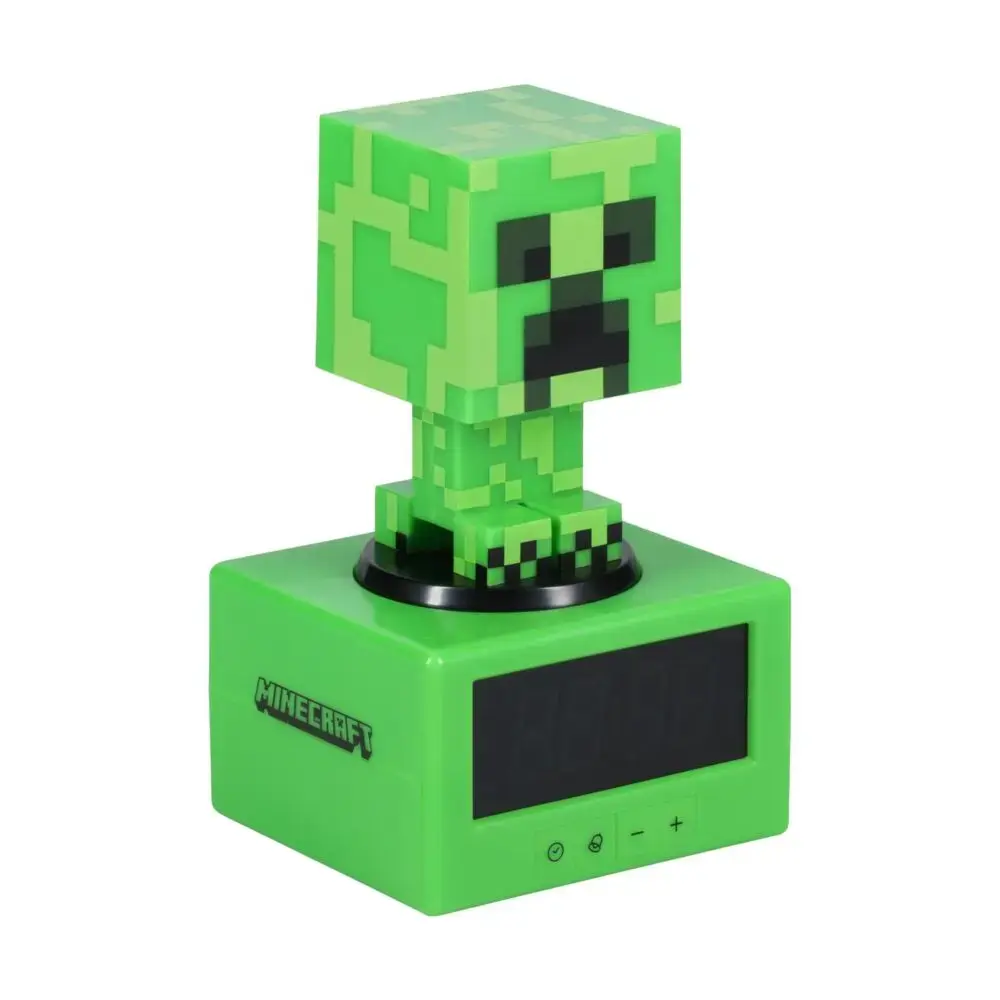 Часовник с аларма Paladone: Minecraft - Creeper Icon Alarm Clock, PP11369MCFV3