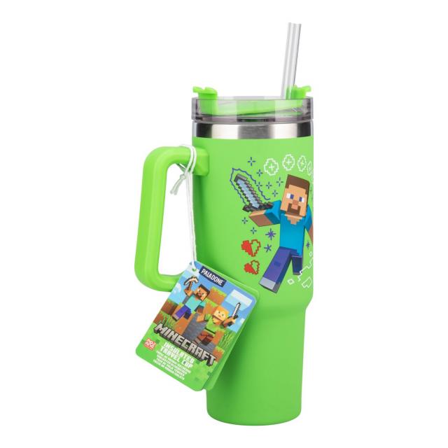 Чаша Paladone: Minecraft - Green 900ml Multiway Travel Cup Stra, PP14600MCF 