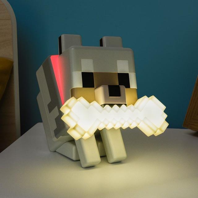 Paladone Glo Buddies: Minecraft - Wolf Light, PP14761MCF 