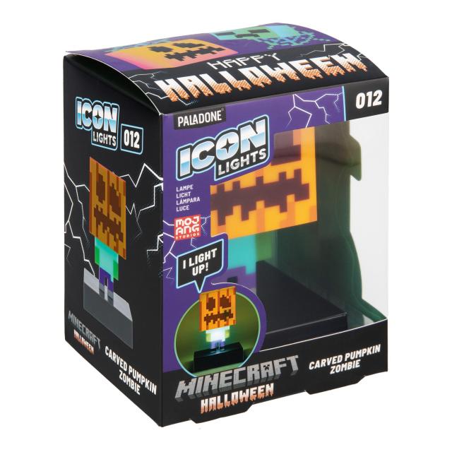 Статуетка Paladone Icons: Minecraft - Zombie Jack O Lantern Light PP15302MCF 