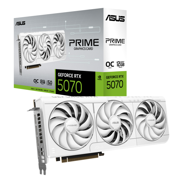 Graphic card ASUS PRIME RTX 5070 White OC 12GB GDDR7 
