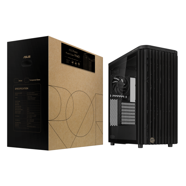 Case ASUS ProArt PA401 Wood Edition - Tempered Glass 