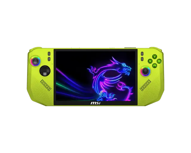 Игрова конзола MSI CLAW A8 BZ2EM-058GR - 8" IPS FHD+(1920x1200) 120Hz VRR, 24GB LPDDR5x, 1TB SSD, Windows 11 Home - Neon Green 