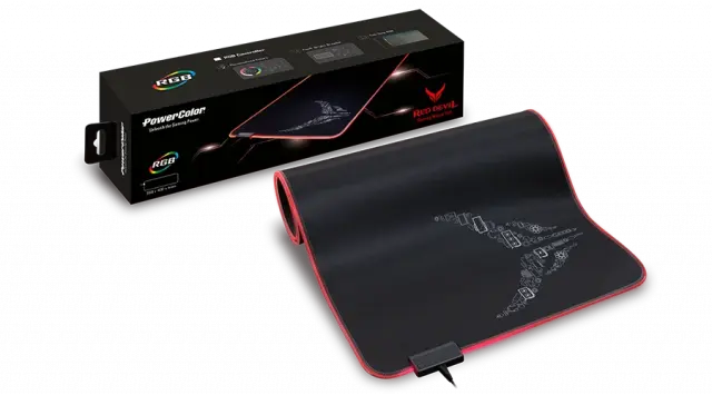 Подложка за мишка PowerColor Red Devil RGB - XL 