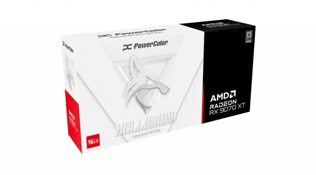 Graphic card PowerColor Radeon RX 9070 XT Hellhound White 16GB GDDR6 