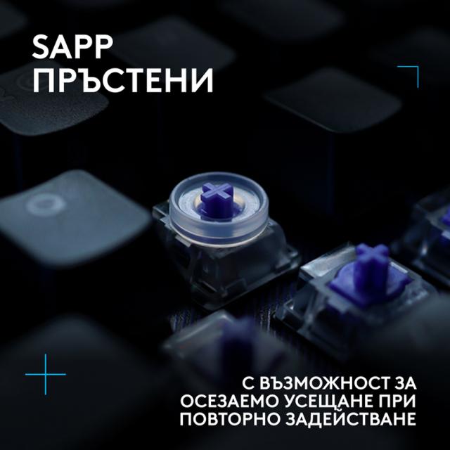 Геймърска механична клавиатура Logitech G512 X 98 - Dual Swap Analog/Mechanical Switch - Black 