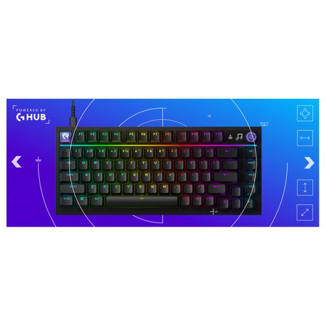 Геймърска механична клавиатура Logitech G316 X 75 - Hot-Swappable Tactile Switch - Черен 