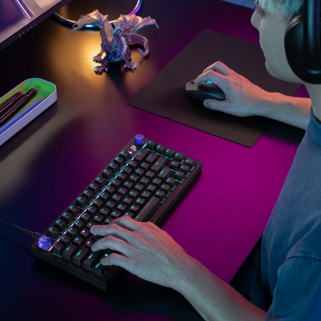 Геймърска механична клавиатура Logitech G316 X 75 - Hot-Swappable Tactile Switch - Черен 