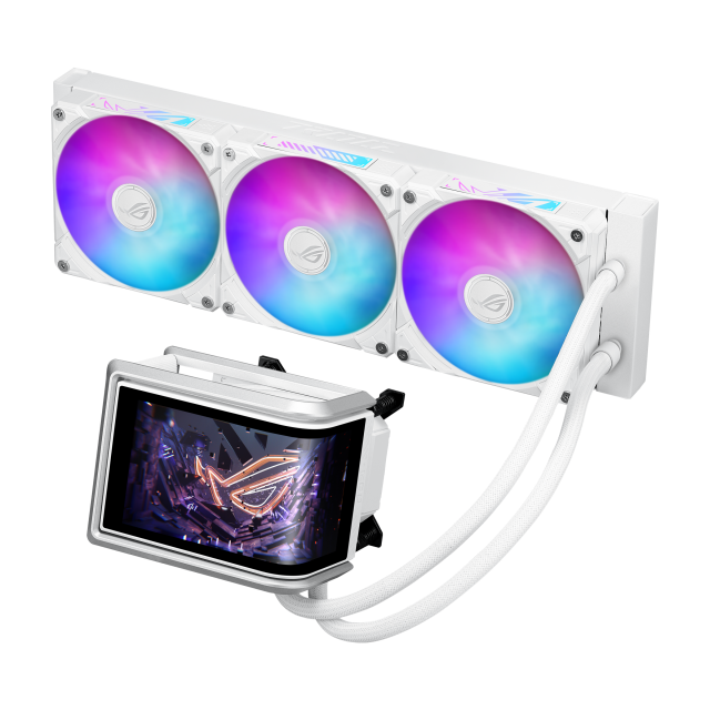 CPU AIO Liquid Cooler ASUS ROG Ryuo IV 360 ARGB White Edition 6.67" Curved AMOLED Display 