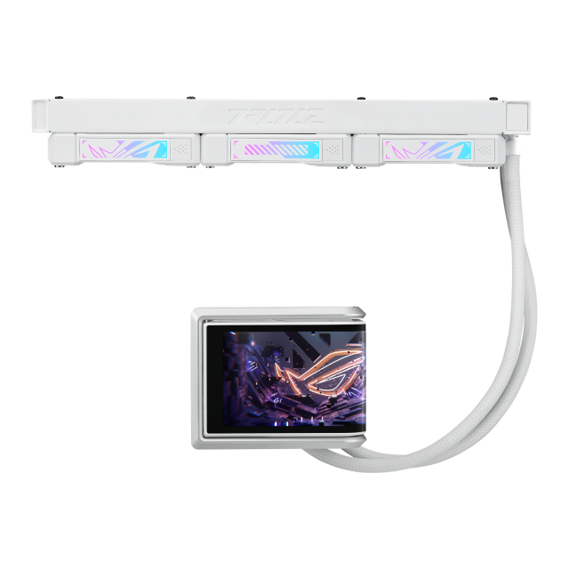 CPU AIO Liquid Cooler ASUS ROG Ryuo IV 360 ARGB White Edition 6.67" Curved AMOLED Display 