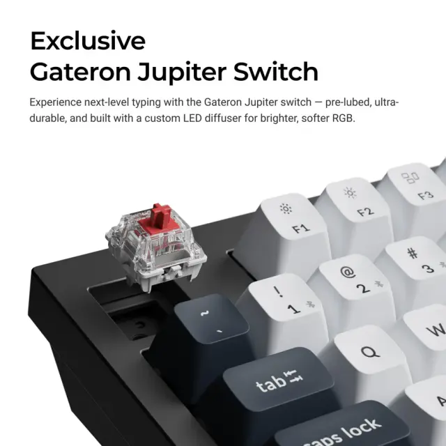 Механична клавиатура Keychron Q5 Max QMK Carbon Black - Gateron Jupiter Brown 