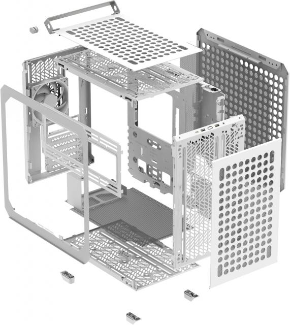 Кутия Cooler Master QUBE 500 Flatpack White 