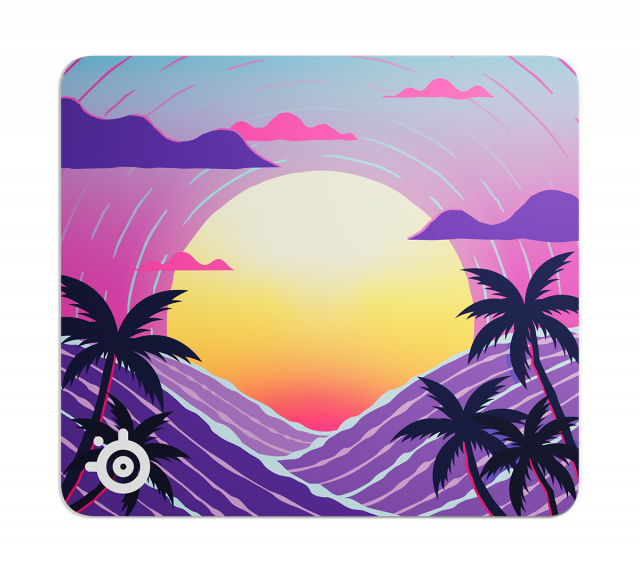 Геймърски пад SteelSeries QcK L - Neon Sunset 