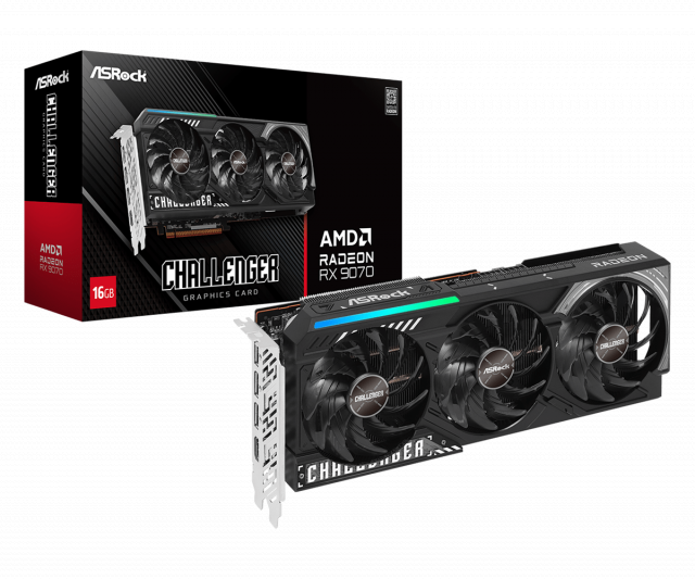 Graphic card ASROCK RADEON RX 9070 Challenger 16GB GDDR6 