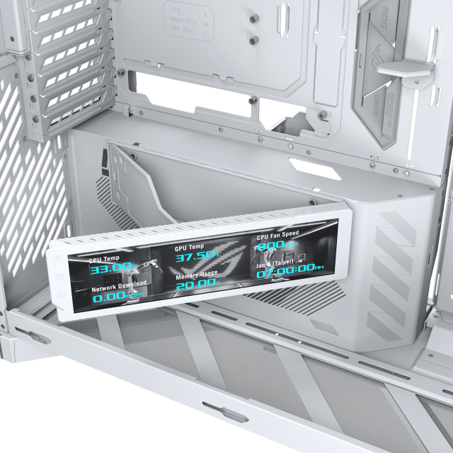 Кутия ASUS ROG CRONOX ARGB E-ATX Mid-Tower - White 