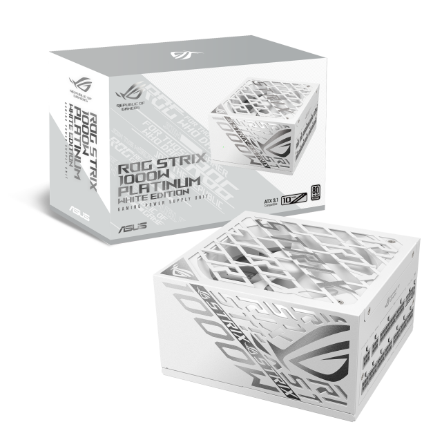 Захранващ блок ASUS ROG STRIX 1000W White Edition, 80+ Platinum PCIe 5.1, Fully Modular 