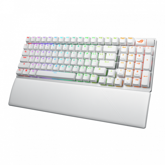 Геймърска безжична Клавиатура ASUS ROG Strix Scope II 96 - Moonlight White 