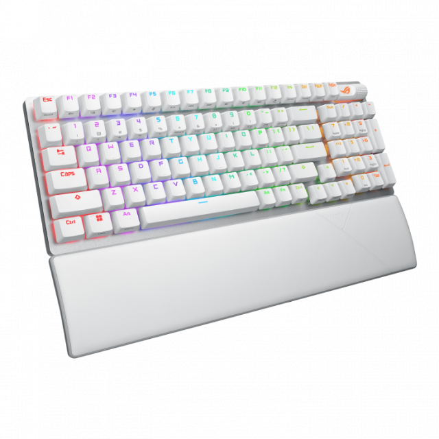 Геймърска безжична Клавиатура ASUS ROG Strix Scope II 96 - Moonlight White 