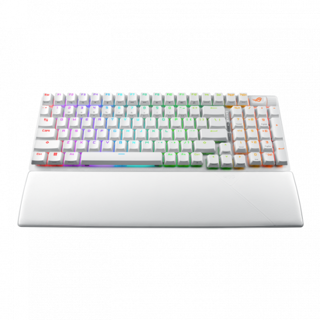 Геймърска безжична Клавиатура ASUS ROG Strix Scope II 96 - Moonlight White 