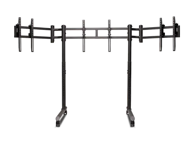 Free Standing Triple Monitor stand Next Level Racing Round Tube 
