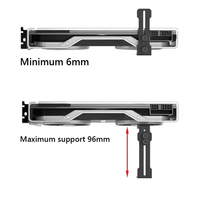 Estillo Graphics Card GPU Brace Support - Black 