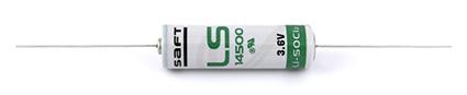 Lithium thyonil chlorid battery SAFT  3,6V AA R6 2,6Ah LS14500 -with axial leads 