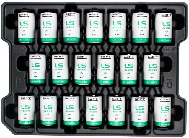 Lithium thyonil chlorid battery SAFT LSH20, LS33600 3,6V R20 17Ah STD   /with cup/ 