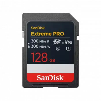 SanDisk Карта памет Extreme Pro SDXC 128GB 300MB/s & 300Mb/s Class 10 V90 UHS-II