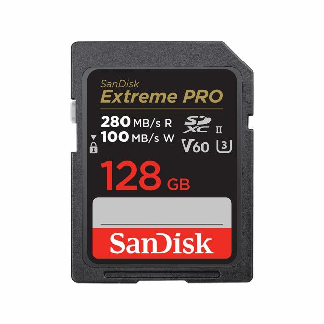 SanDisk Карта памет Extreme Pro SDXC 128GB 280MB/s & 100Mb/s Class 10 UHS-II 