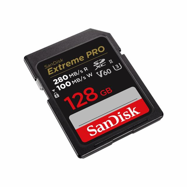 SanDisk Карта памет Extreme Pro SDXC 128GB 280MB/s & 100Mb/s Class 10 UHS-II 