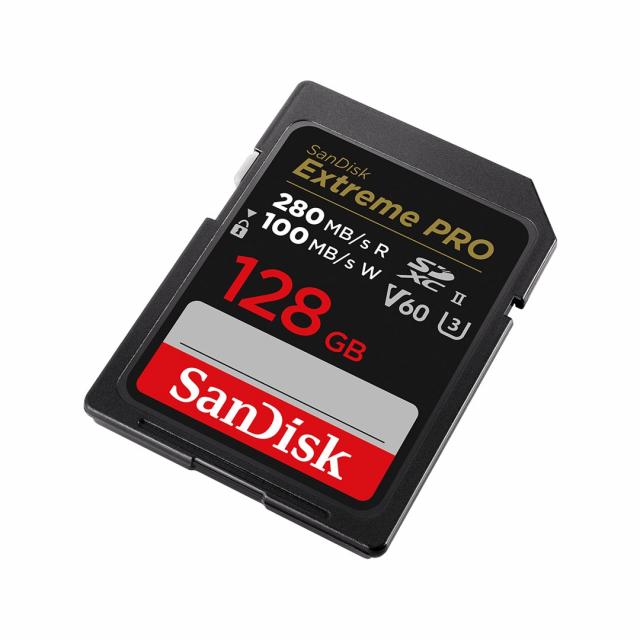 SanDisk Карта памет Extreme Pro SDXC 128GB 280MB/s & 100Mb/s Class 10 UHS-II 