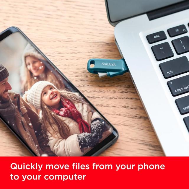 SanDisk Флаш памет 256Gb Ultra Drive Go USB-C Type-C, BLUE 