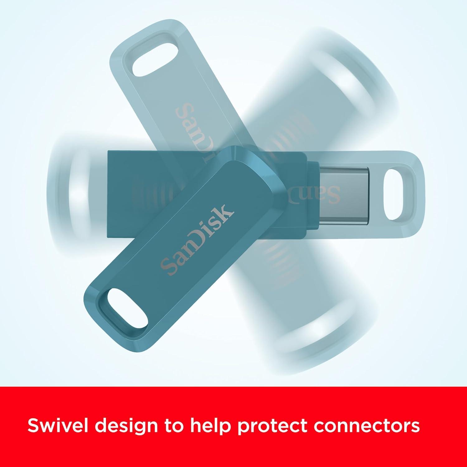 SanDisk Флаш памет 256Gb Ultra Drive Go USB-C Type-C, BLUE