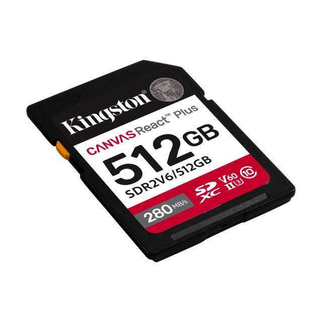 Карта памет Kingston Canvas React Plus V60 UHS-II 512GB 